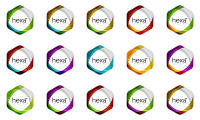 Hexagon vector logo icon templates
