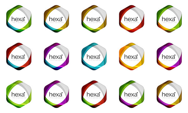 Hexagon vector logo icon templates