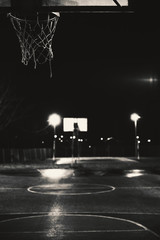 Basketball court by night - 189293420