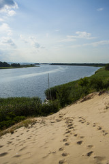 Sandy coast of the river