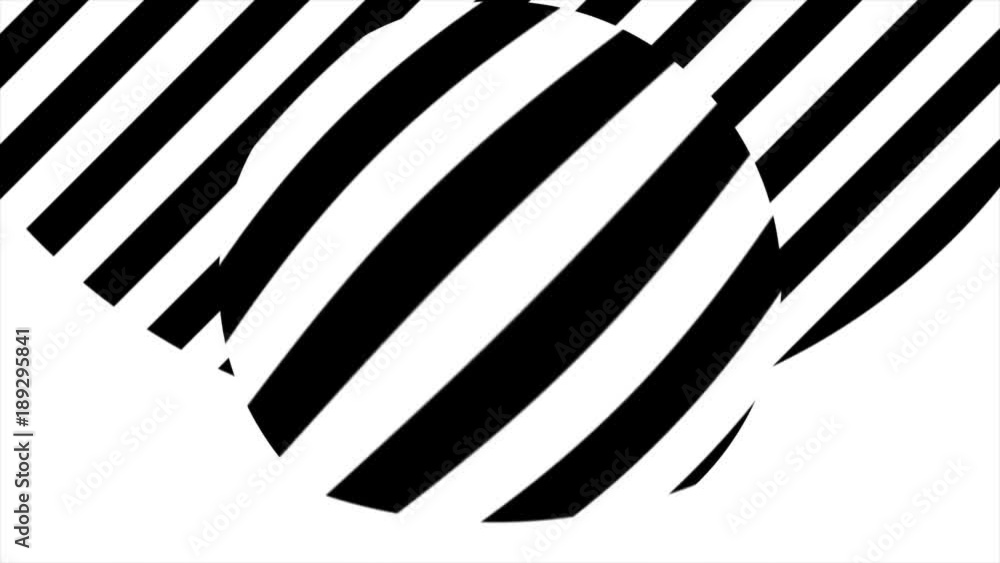 Poster abstract cgi motion graphics and animated background with black and white stripes. black and white a