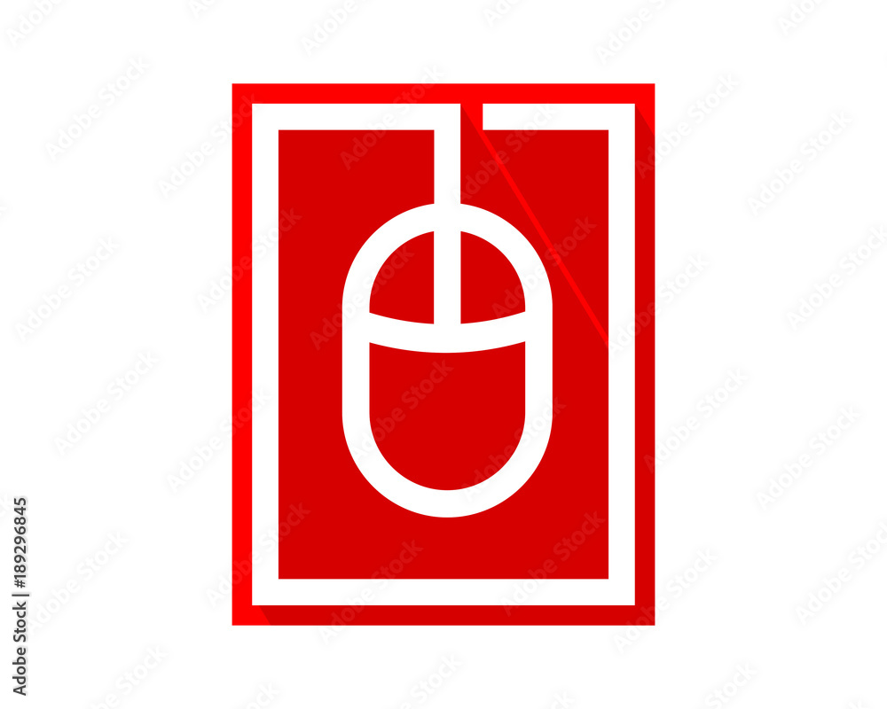 Poster mouse computer red cursor device hardware laptop computer image icon vector