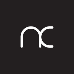 Fototapeta premium initial letter rounded logo modern white