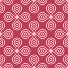 Red geometric print. Seamless pattern
