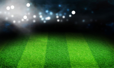Naklejka premium Soccer Football Stadium With Lights