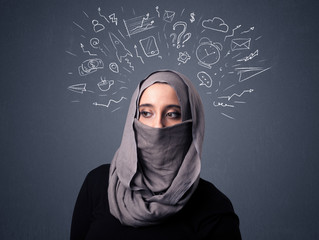 Muslim woman wearing niqab