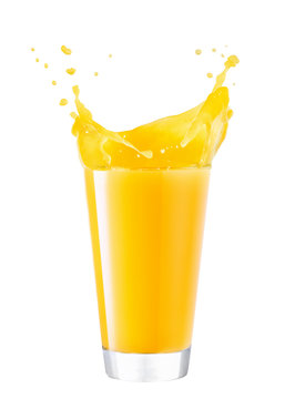 glass of splashing juice