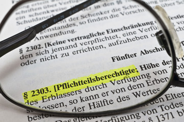 Erbrecht &sect; 2303 Pflichtteil BGB 