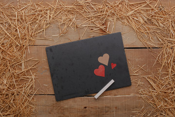 Happy Valentines Day love celebration in a rustic style isolated.