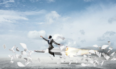 Fototapeta premium Business success and targets achievement concept.