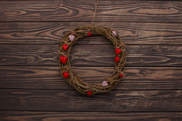Obraz premium Happy Valentines Day love celebration in a rustic style isolated.