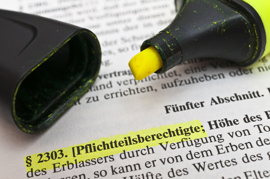 Erbrecht &sect; 2303 Pflichtteil BGB 