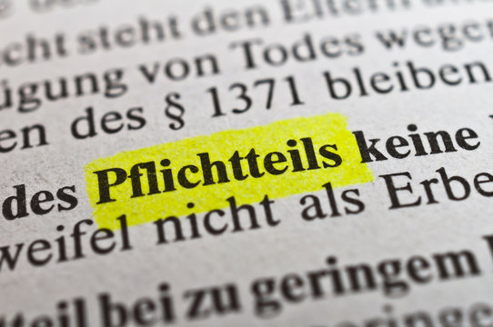 Erbrecht &sect; 2303 Pflichtteil BGB 