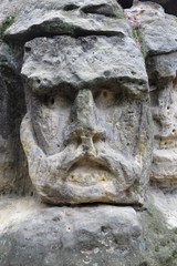 Fototapeta na wymiar Spooky Stone Face