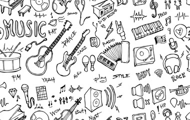Vector Background Seamless pattern with hand drawn Sport doodle eps10