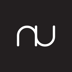 initial letter rounded logo modern white