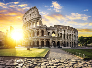 Naklejka na ściany i meble Rome and Colosseum, Italy