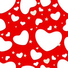 Illustration of Hearts seamless pattern for Valentine's Day