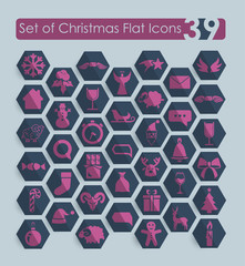 Set of Christmas icons