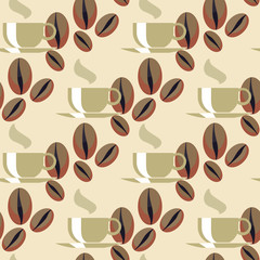 Materiał do szycia Coffee Seamless Pattern