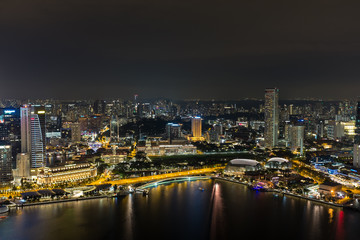 Obraz na płótnie Canvas singapore skyline night