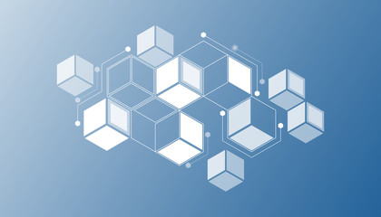 
white hexagon abstract background, futuristic background interface