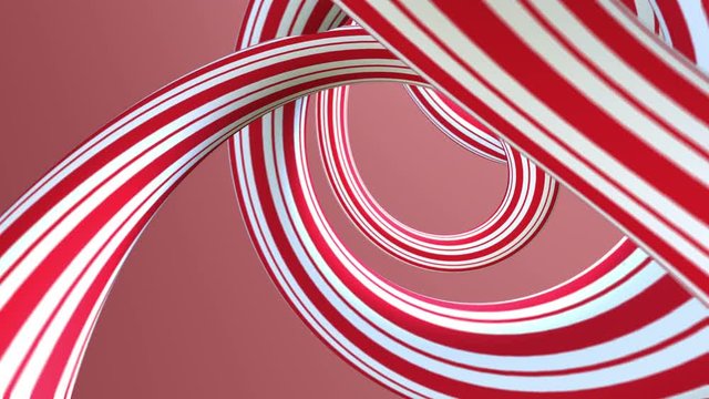 Seamsless animation of spiral of red candy. Hypnotic lines background.