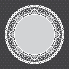 Gray Lace doily background
