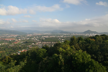 Fototapeta na wymiar Bird eye View of Phuket city