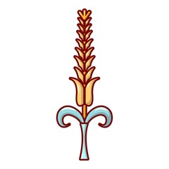 Pigweed wheat icon, cartoon style.