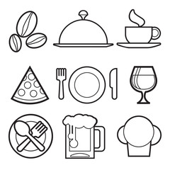 Food Icons Set. Vector illustration