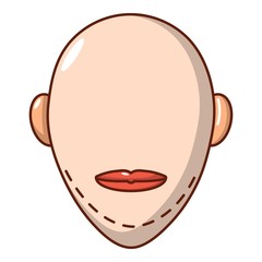 Facelift icon, cartoon style.