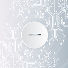 Obraz premium Circuit board, technology background. Vector illustration. EPS 10