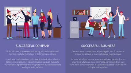 Successful Business Company Vector Illustration