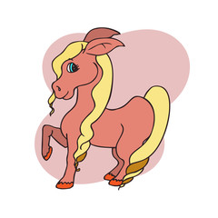 horse cartoon vector illustration