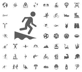 Jumping icon. Sport illustration vector set icons. Set of 48 sport icons.