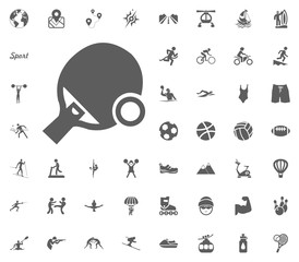 Ping pong icon. Sport illustration vector set icons. Set of 48 sport icons.