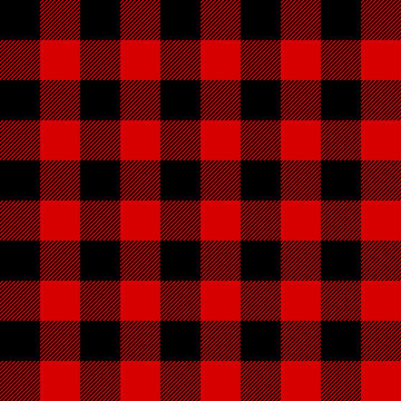 Lumberjack pattern. Moving black and red cells