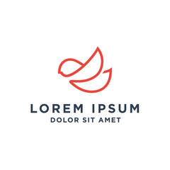 Bird Simple Elegant Logo Template