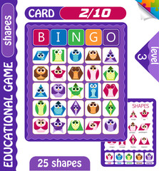 owls  Bingo  shapes 2