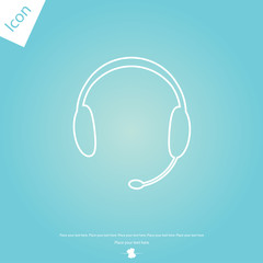 Headphone line icon