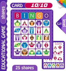 owls  Bingo  shapes 10