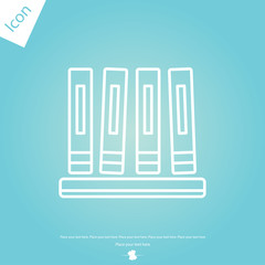 Bookshelf Icon Vector.