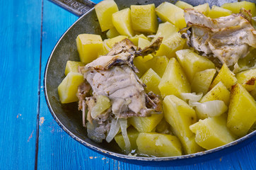 Rustic baked chicken with potatoes