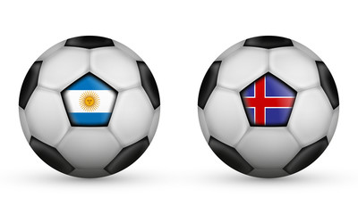 Obraz premium Fußball - Argentinien vs. Island
