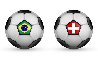 Obraz premium Fußball - Brasilien vs. Schweiz