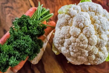 Blumenkohl und Suppergrün