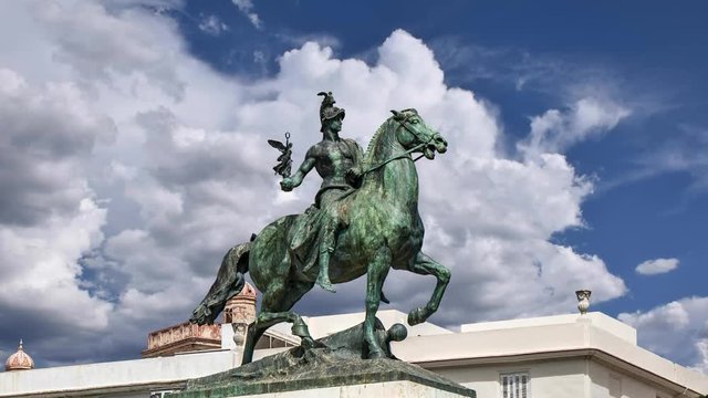 Monument to the Constitution of 1812, Decorative detail made in stone and bronze, Cadiz, Andalusia