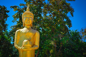 The Gold Statue of Buddha "Wednesday" in Pattaya, Thailand