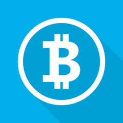 Bitcoin icon. Vector illustration.